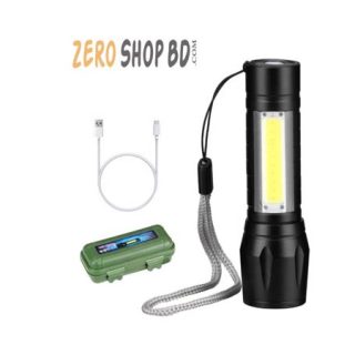 USB Portable Torches 4 Modes Zoom Mini Camping Lighting, GP-009 Rechargeable Zoom Led Torch Light,USB Charging for Reading Room Hand lamp electrical works use